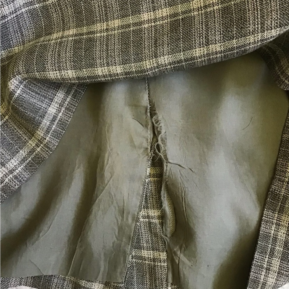 Gray/Sage Green Plaid Skirt Set - Picture 9 of 9